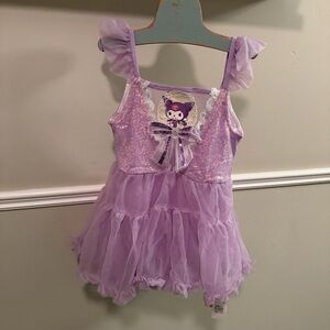 Sanrio Kuromi Sequin Tutu Dress Girls Size 8-10 Purple Costume Party 👗